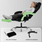 Gaming Chair with Footrest Ergonomic Office Lumbar Support