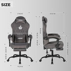 Gaming Chair with Footrest Ergonomic Office Lumbar Support