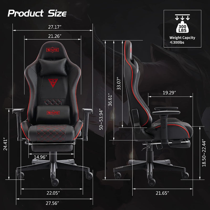 Gaming Chair with Footrest Thicken Seat Gamer Chairs