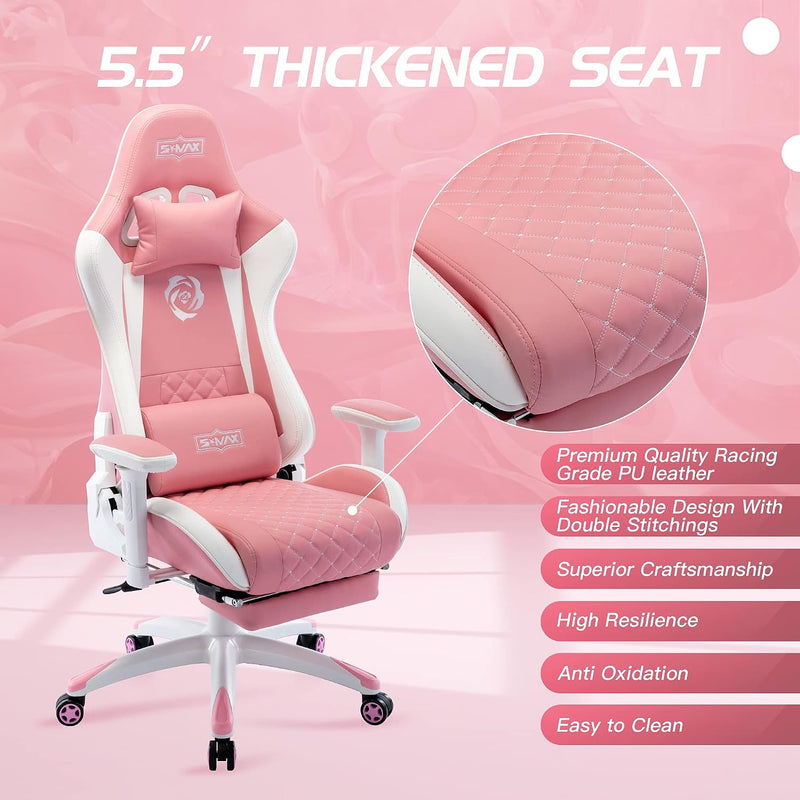 Gaming Chair with Footrest Thicken Seat Gamer Chairs