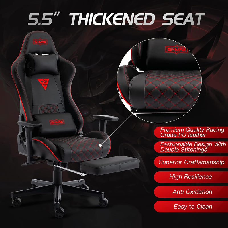 Gaming Chair with Footrest Thicken Seat Gamer Chairs