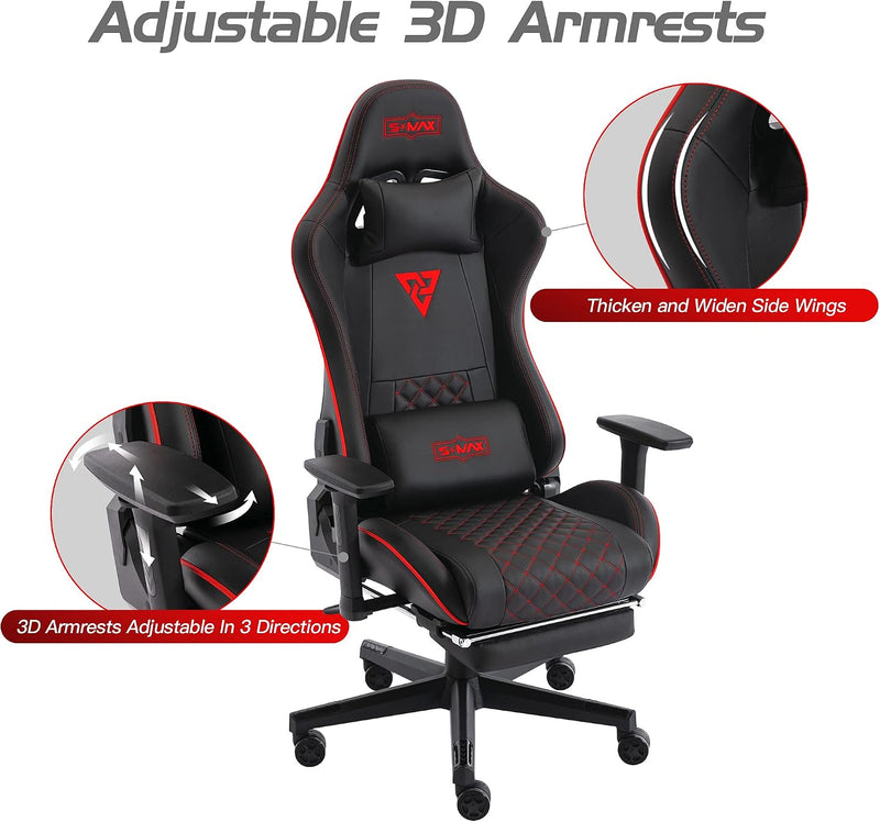Gaming Chair with Footrest Thicken Seat Gamer Chairs