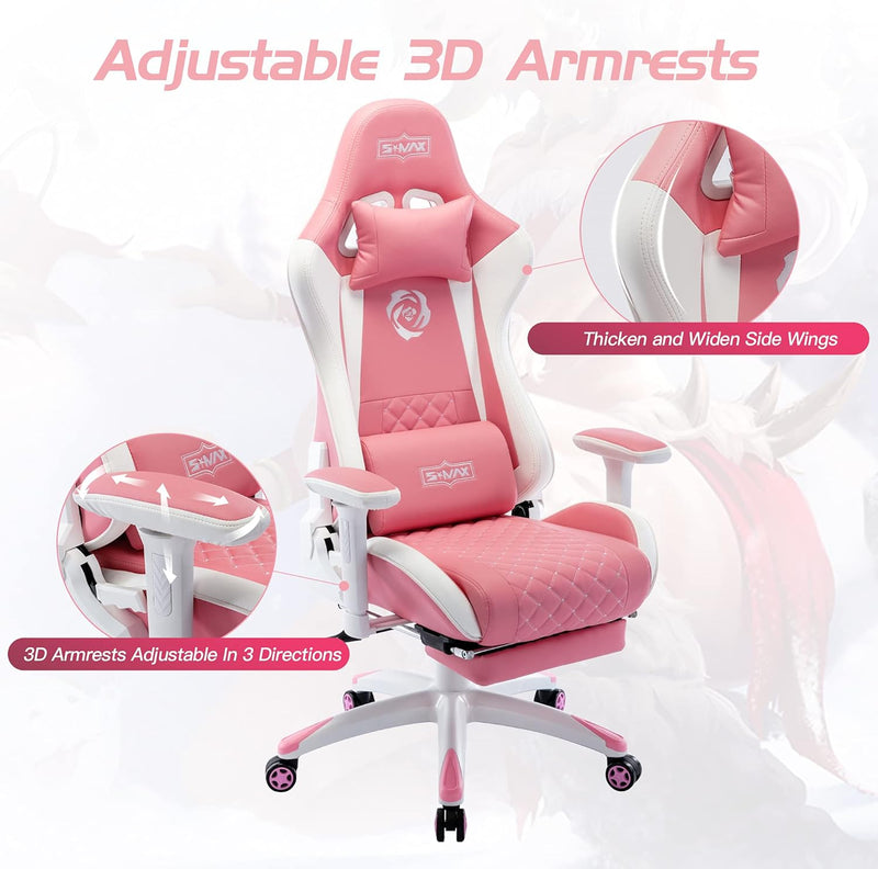 Gaming Chair with Footrest Thicken Seat Gamer Chairs