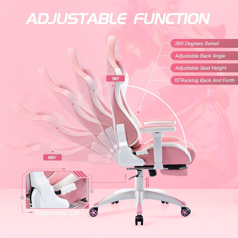 Gaming Chair with Footrest Thicken Seat Gamer Chairs