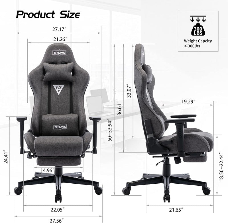 Gaming Chair with Footrest Thicken Seat Gamer Chairs