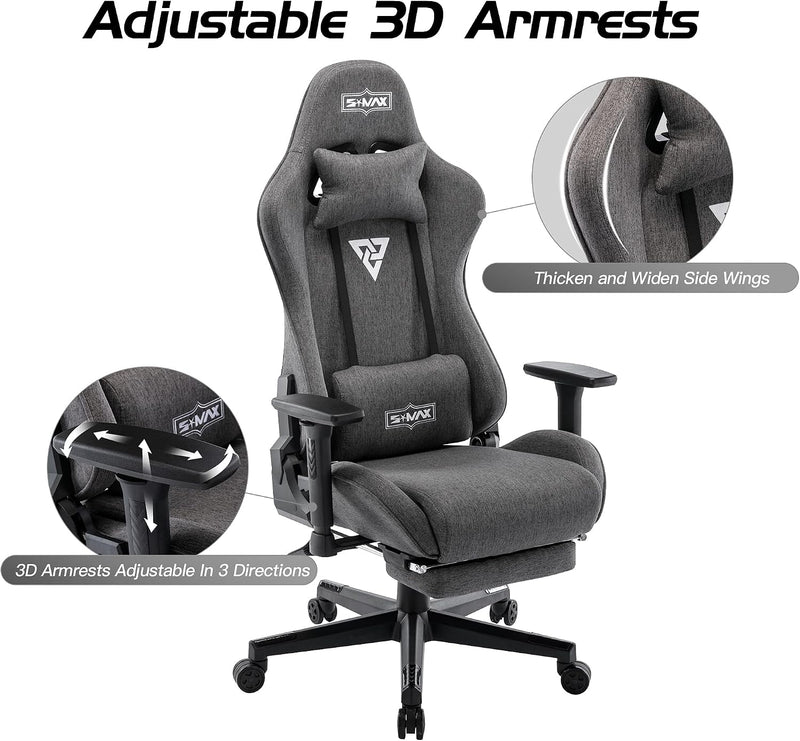 Gaming Chair with Footrest Thicken Seat Gamer Chairs