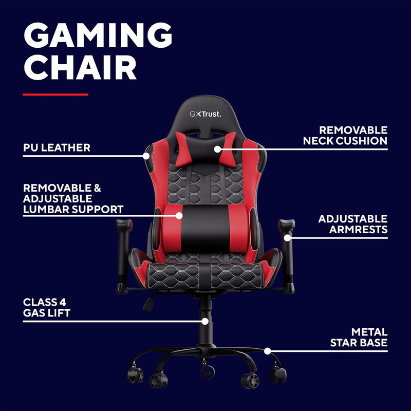 Gaming Chair with Padded Arm Rest