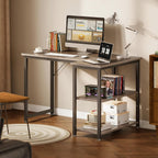 Gaming Desk 100x70CM Corner with Reversible Shelf
