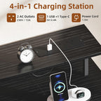 Gaming Desk with LED Light Power Outlets 100
