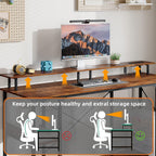 Gaming Desk with LED Light Power Outlets 100