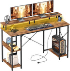 Gaming Desk with LED Light Power Outlets 100