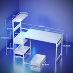 Gaming Desk with LED Lights Carbon