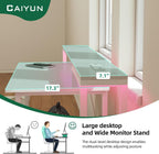 Gaming Desk with LED Lights Power Outlets 120x50CM