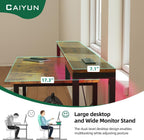 Gaming Desk with LED Lights Power Outlets 120x50CM