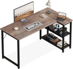 Gaming Desk with Reversible Shelves