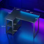 Gaming Desk with Reversible Shelves