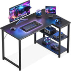 Gaming Desk with Reversible Shelves