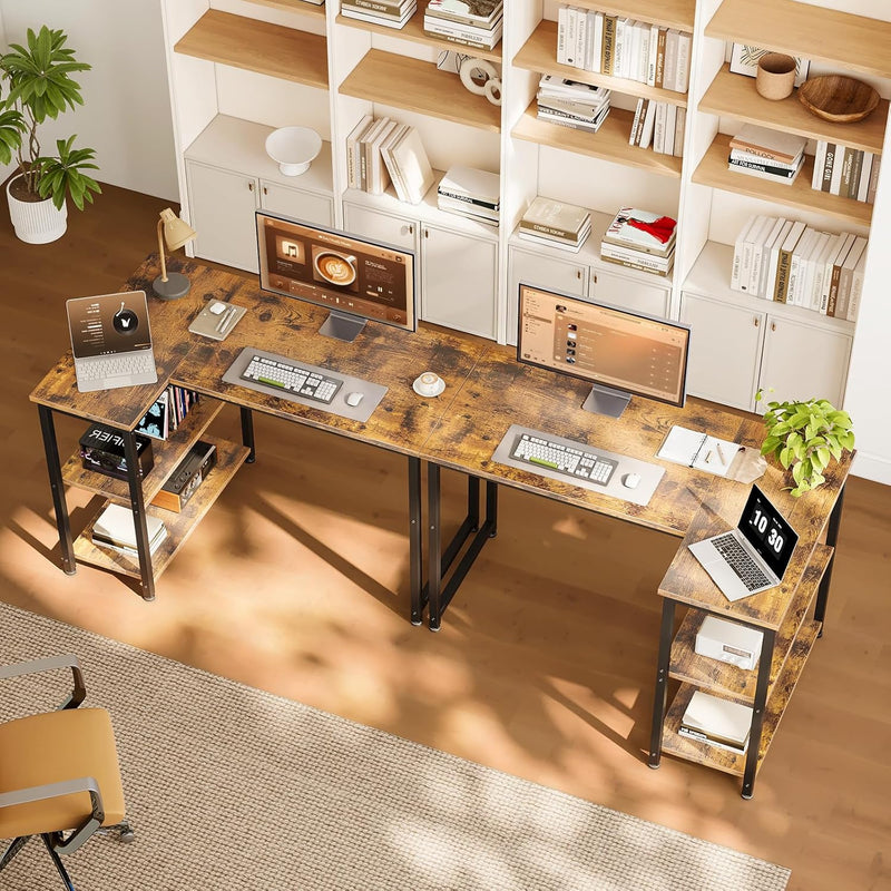 Gaming Desk with Reversible Shelves