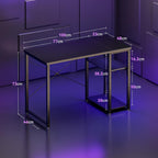 Gaming Desk with Reversible Storage Shelves
