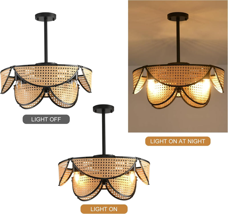 Ceiling Fan with Lights Industrial Style Farmhouse Lighting
