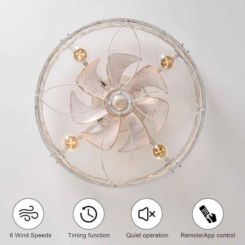 Ceiling Fan with Lights Industrial Style Farmhouse Lighting
