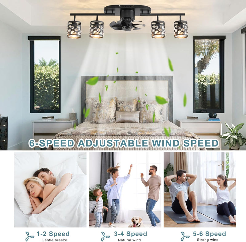 Ceiling Fan with Lights Industrial Style Farmhouse Lighting