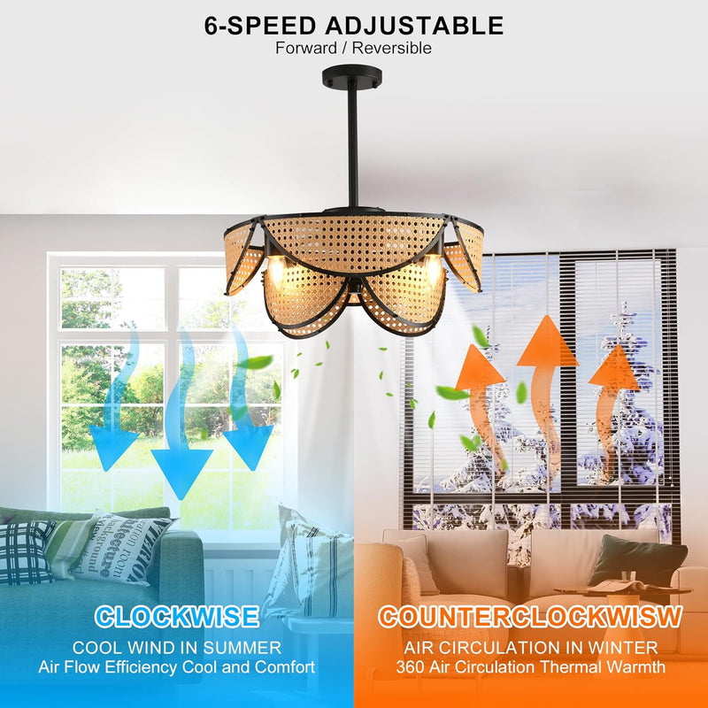 Ceiling Fan with Lights Industrial Style Farmhouse Lighting