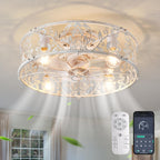 Ganeed Caged Ceiling Fan with Lights Industrial Style