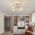 Ganeed Caged Ceiling Fan with Lights Industrial Style