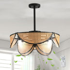 Ganeed Caged Ceiling Fan with Lights Industrial Style
