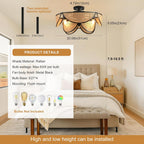 Ganeed Caged Ceiling Fan with Lights Industrial Style