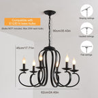 Chandeliers Retro Iron Pendant Chandelier Candle Rustic Hanging