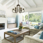 Chandeliers Retro Iron Pendant Chandelier Candle Rustic Hanging