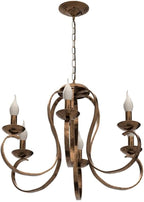 Chandeliers Retro Iron Pendant Chandelier Candle Rustic Hanging