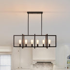 Ganeed Farmhouse Chandelier Matte Metal Modern Hanging Lamp