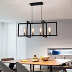 Ganeed Farmhouse Chandelier Matte Metal Modern Hanging Lamp