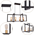 Ganeed Farmhouse Chandelier Matte Metal Modern Hanging Lamp