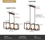 Ganeed Farmhouse Chandelier Matte Metal Modern Hanging Lamp