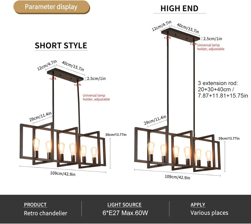 Modern Ceiling Light Pendant Hanging 4 Lights