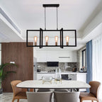 Ganeed Farmhouse Chandelier Matte Metal Modern Hanging Lamp