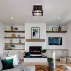 Ganeed Farmhouse Chandelier Matte Metal Modern Hanging Lamp