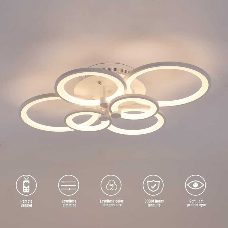 LED Ceiling Light Fixture with Remote Control 72W