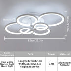 Ganeed LED Ceiling Light Fixture with Remote Control