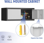 Garage Locking Cabinet 13” H Storage Wall Mounted