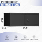 Garage Locking Cabinet 13” H Storage Wall Mounted