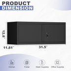 Garage Locking Cabinet 13” H Storage Wall Mounted
