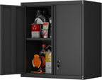 Garage Locking Cabinet 13” H Storage Wall Mounted
