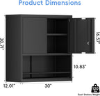 Garage Locking Cabinet 13” H Storage Wall Mounted