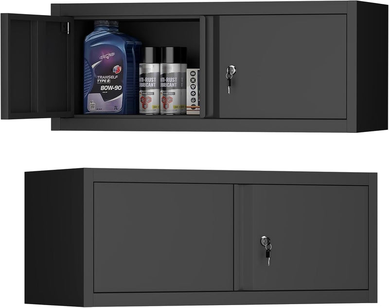 Garage Locking Cabinet 13” H Storage Wall Mounted