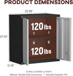 Garage Locking Cabinet 13” H Storage Wall Mounted